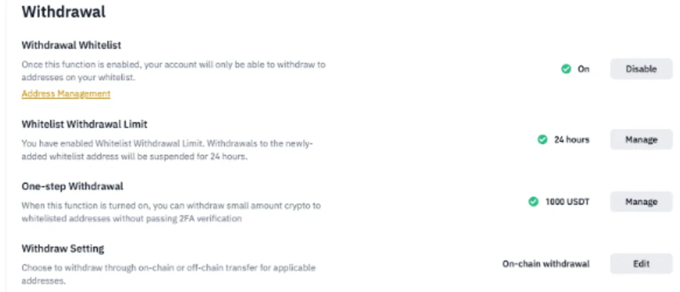 Binance withdrawal whitelist அமைப்பது: address சேர்ப்பது, காத்திருப்பு நேரம், இந்திய Travel Rule