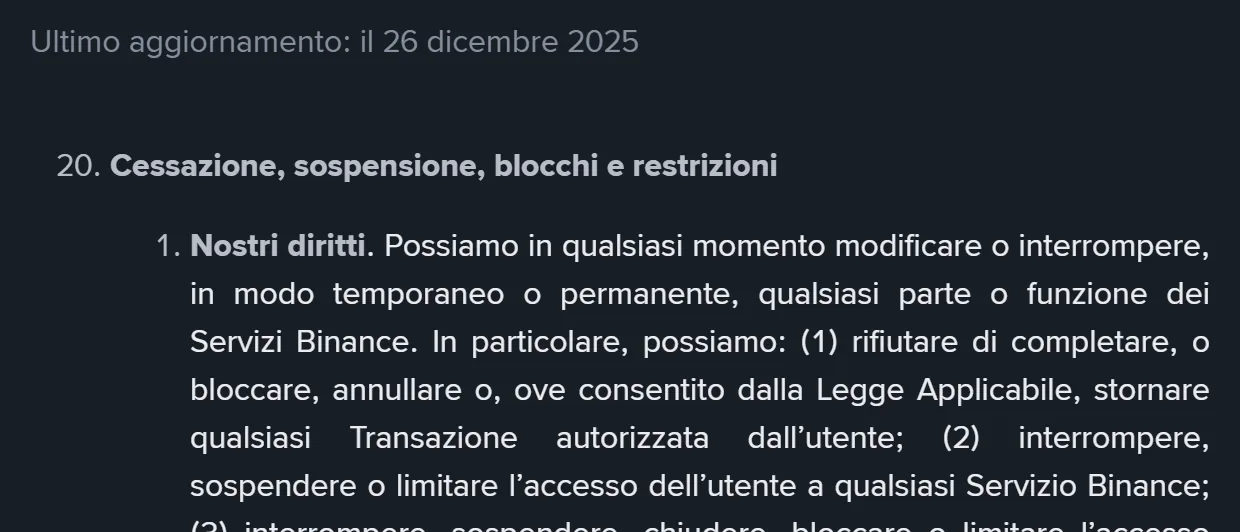 Account Binance limitato o prelievi sospesi: quanto dura e come fare ricorso