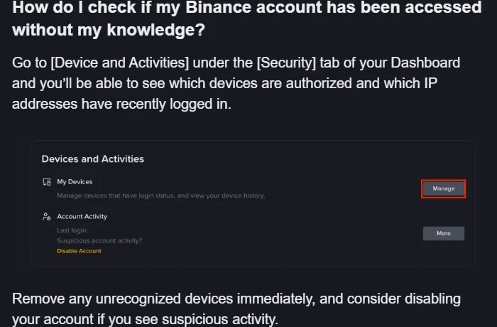 Binance-ல் தெரியாத login: Devices சரிபார்த்து account-ஐ பாதுகாப்பது