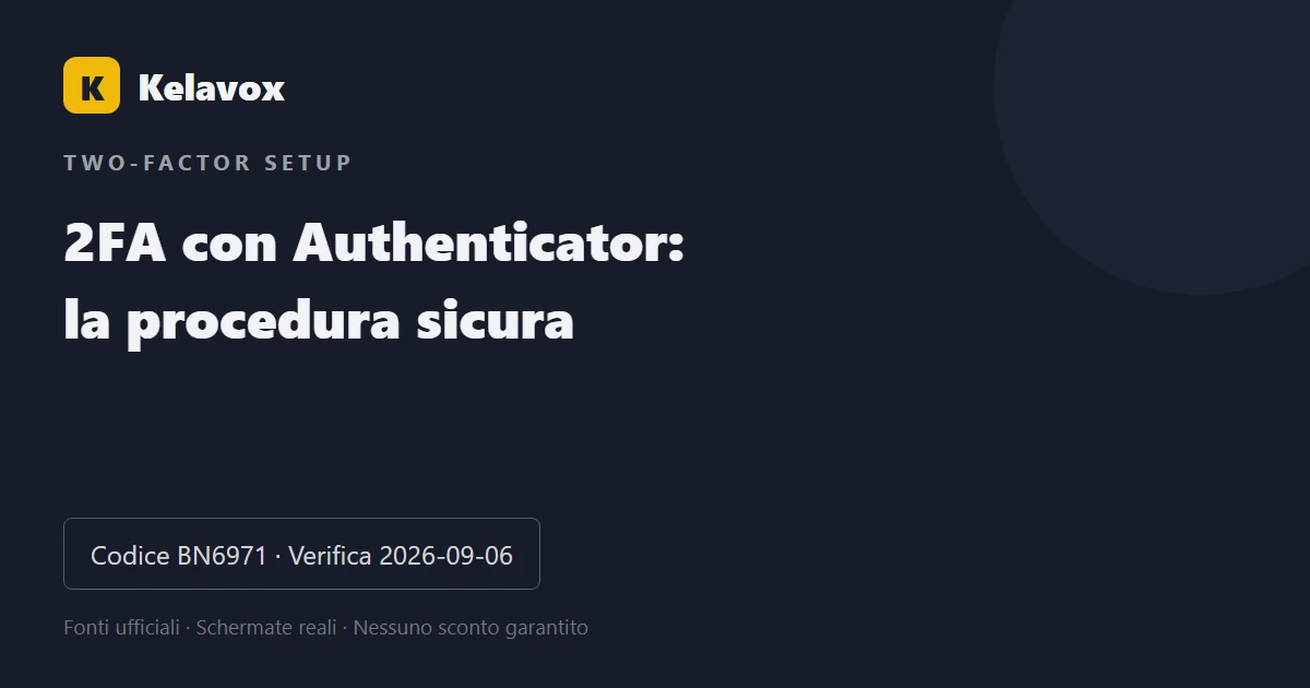 2FA Binance con Authenticator: guida sicura